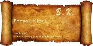Borsai Kitti névjegykártya